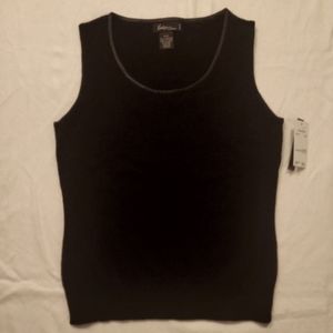 Black Cashmere Ribbed Hem Tank Size Petite Small